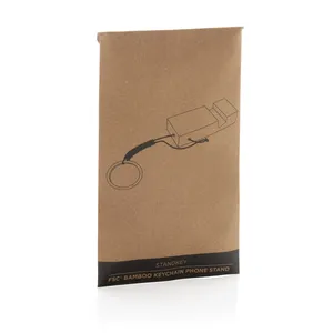 Porte-clés en bambou durable FSC, porte-badge et accessoires, gadget - Product Image 4