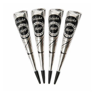 High Demanded Black <b>Henna</b> Cone Tube Deep Black Color 100% <b>Natural</b> & Ppd-Free Skin-Safe For Mehndi, Temporary Tattoos & Weddings - Product Image 1