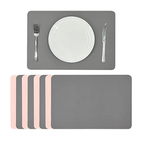 Set de table en cuir pur look designer tapis en cuir pièce maîtresse de mariage meilleure vente forme ronde vente chaude - Product Image 4