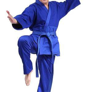 Woosung Sample Free Shipping Judo Uniform Fabric <b>Kimonos</b> Bjj Jiu Jitsu Martial Arts Blue Color Judo Suit - Product Image 2