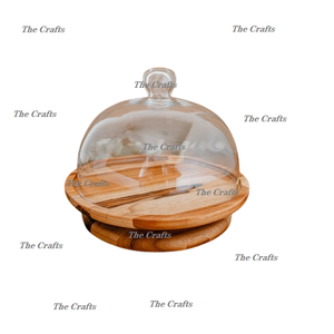 Bandeja de servicio de madera de diseño estándar con cubierta acrílica Bandeja de postre de vajilla de restaurante de calidad superior - Product Image 3