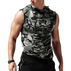 Sweat à capuche sans manches pour hommes de haute qualité printemps automne Design de mode coton matériel meilleur prix élégant sans manches respirant - Product Image 1