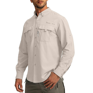 Maillot de pêche à manches longues personnalisé pour hommes séchage rapide respirant protection UV t-shirts - Product Image 1