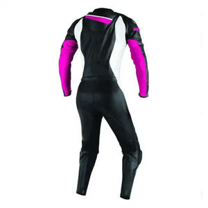 Traje de moto Ropa de montar en moto de color sólido con diseños personalizados Chaquetas de moto de cuero genuino Traje de cuero de moto - Product Image 6