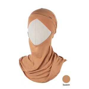 Vêtements de haute qualité Tan Jet Black Taille libre Plaine instantanée Toutes les saisons Femme Pas d'impression Polyester Coton TAKVA Underscarf - Product Image 1