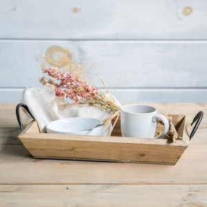 Vente en gros de l'usine ensemble de plateaux en bois de ferme rustique indien bohème plateaux décoratifs personnalisés pour la maison vient d'arriver en approvisionnement en vrac - Product Image 2