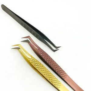 Produits de beauté les plus vendus 2023 vente chaude en stock gamme complète pince à épiler à pointe de fibre d'acier inoxydable cils à pointe de fibre d'impression de coeur - Product Image 3