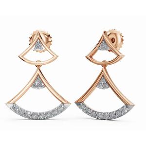 Boucles d'oreilles en or 18 carats de haute qualité Esmeralda Starlit Flow Diamond, taille ronde, bijoux de laboratoire cultivés, vente en gros B2B, exportation - Product Image 1