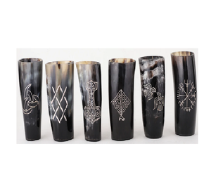 Corne à boire et chope à bière sur le thème des animaux de style viking, personnalisable, toutes tailles, finition polie, agate d'Inde, prix bas - Product Image 3
