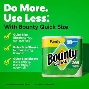 Toallas de Papel Bounty Quick Size, Blancas, 8 Rollos Familiares - Product Image 5