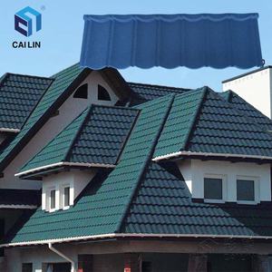 Harga Murah Atap Galvanis Bergelombang Lembar Shingles Batu Warna-warni Dilapisi Logam Atap Ubin Klasik - Product Image 4