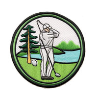 Accessoires de club de mode design fer sur broderie personnalisée chapeaux de golf patchs