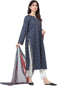 Akistered akistani tylish, se puede lavar, 3 piezas de césped bordado cosido indio Salwar kameez listo para usar - Product Image 4