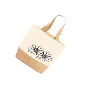 Bolso de mano personalizado de lona de algodón, bolso Certificado de grado alimenticio orgánico con asa de yute, fabricado en Bengala Occidental - Product Image 2