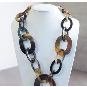 Collar de Cadena Larga de Cuerno de Búfalo Natural de Alta Calidad al por Mayor para Mujer, Accesorios de Moda Hechos a Mano - Product Image 1