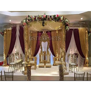 Designer Fiber Wedding Mandap Latest Premium Quality High Carved Pillar Mandapam Best Price Marriage Mandap <b>Chairs</b> Set Online <b>UK</b> - Product Image 1