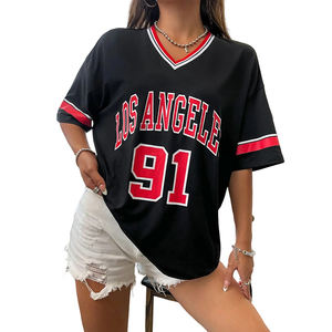 women style Breathable Mesh Training Professional New Design Stitched <b>Purple</b> Mesh American Football V-neck women - Product Image 2