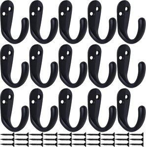 Amazing & Handmade Single Prong Robe <b>Hook</b> <b>White</b> Wall Mounted <b>Coat</b> <b>Hooks</b> for Hanging Scarf Bag Hat Towel With Screws - Product Image 4