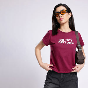 Fit2Fight Custom High Quality Women's T-shirts Brand Cotton Plain Grey Crop <b>Tops</b> Anti-Pilling Casual Summer Style - Product Image 4