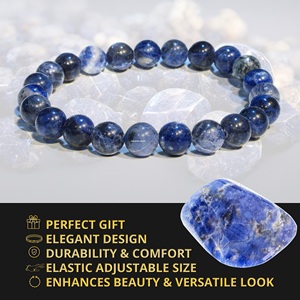 สร้อยข้อมือลูกปัดบำบัดสำหรับผู้หญิงและผู้ชายงานทำด้วยมือขนาด8มม. ทำด้วยมือ - Product Image 4