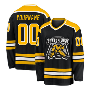 Maillot de hockey sur glace personnalisé avec impression par sublimation, uniforme d'entraînement, vêtements de sport universitaires, manches longues, vêtements de hockey - Product Image 5