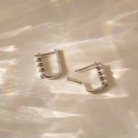 Zierliche Perlen Creolen 925 Silber vergoldet Minimal Gold & Silber Creolen Perlens chmuck Brautjungfer Geschenk für Sie