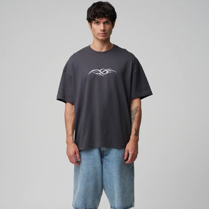 Camisetas de hombre marca de impresión personalizada transpirable 100% algodón camisetas de hombre de alta calidad gráfico de peso pesado camisetas de hombre - Product Image 3