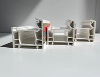Profilés en plastique d'extrusion NFRC Fenêtres et portes en verre à double vitrage Matériau en PVC Fenêtre à battant Profil UPVC