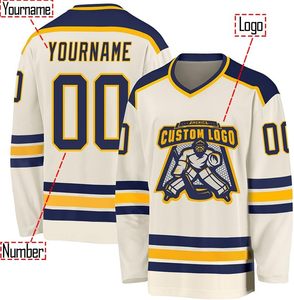 Precios bajos y bajo moq Bordado Jersey de hockey para juegos Uniformes de equipo de hockey sobre hielo de alta calidad personalizados - Product Image 1