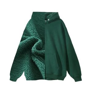 Sweat à capuche polaire oversize vierge personnalisable de qualité supérieure pour l'hiver, avec poche, 100 % coton, vente en gros directe usine - Product Image 2