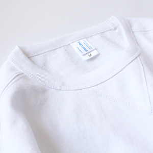 T-shirt blanc à manches longues 100% coton pour hommes avec logo personnalisé épais imprimé - Product Image 6