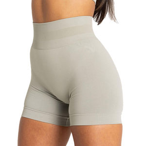 Pantalones cortos deportivos de cintura alta para mujer, transpirables, de secado rápido, ecológicos, personalizables, de poliéster/nailon, hechos para gimnasio, Fitness, correr - Product Image 5