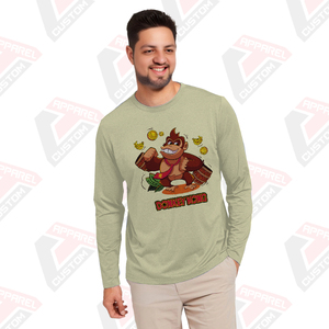 T-shirt en jersey de coton à manches longues pour homme Heritage, écologique, confort estival, appliques disponibles, denim, batik, velours côtelé, perles - Product Image 6