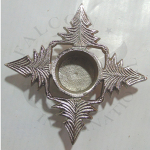 Modern Premium Home Decoration Hand Painted Aluminum Tealight <b>Candle</b> Holder in Snowflake Design Best Selling for Christmas - Product Image 6