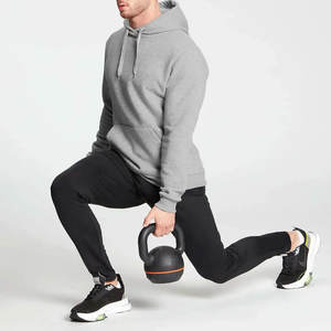 Usine bonne conception bonne qualité tenue à la mode hommes à capuche poids moyen 350 GSM basique coton mélangé à capuche pour hommes - Product Image 2