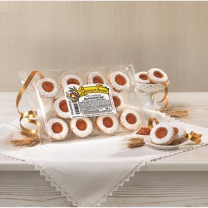 คุกกี้ชอร์ตเบรดรูปดอกไม้คุณภาพสูงไส้แยมแอปริคอท30% ทำจากส่วนผสมจากธรรมชาติ - Product Image 1