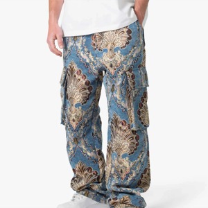 Pantalons amples et confortables pour hommes MONO RIDERS, pantalons cargo décontractés, tissu Oxford 100% coton, écologiques, doux et durables - Product Image 2