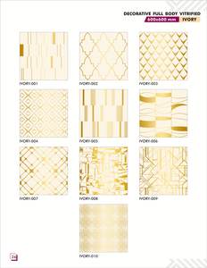 Carreaux muraux numériques en céramique de porcelaine argentée dorée polie de 30x60cm carreaux décoratifs émaillés d'intérieur de concepteur de troisième feu - Product Image 3