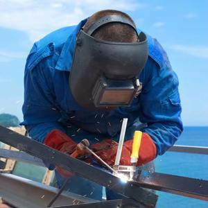 Red Cow Split Leather Welding <b>Gloves</b> Leather Industrial Safety Hand Protection <b>Gloves</b> Heavy Duty Flame Resistant Workman <b>Gloves</b> - Product Image 4