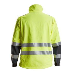 OEM Custom Logo Men's Hi Vis High Visibility Softshell Work Jackets Construction <b>Reflective</b> Safety Jacket - Product Image 6