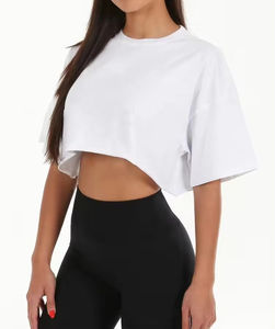 Vente en gros de t-shirts de haute qualité pour femmes, manches courtes, col rond, couverture en coton respirante, fournisseur OEM de vêtements - Product Image 2