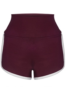 Shorts pour femmes, couleur unie, été 2026, fins, élastiques, respirants, anti-transpiration, motif tendance, poches, sportifs - Product Image 5