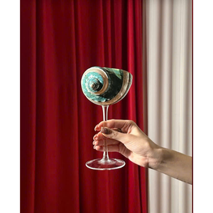 LA MEJOR COPA DE VINO SEASHELL PARA EVENTOS DE LUJO, CRISTALERÍA ARTESANA AL POR MAYOR. - Product Image 1
