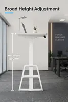 Cadre de bureau électrique réglable en hauteur, ergonomique et moderne, à double moteur, avec colonne standard et base en A à 2 niveaux, pour position assise-debout