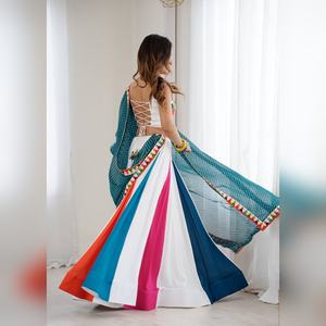 Lehenga Choli Cosido para Mujer, Traje de Fiesta Indio para Bodas, Blusa de Diseño con Trabajo Pesado, al por Mayor y Barato - Product Image 4