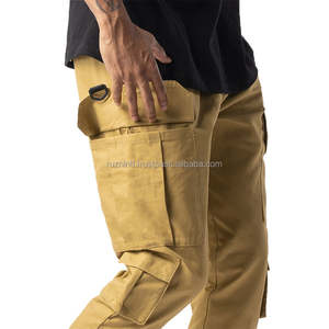 Pantalones Cargo Modernos de Corte Ajustado con Cintura Ajustable y Bolsillos Multiusos para Uso Casual - Product Image 5