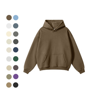 เสื้อสเวตเตอร์มีฮู้ดของผู้ชายเสื้อสเวตเตอร์ผ้าฝ้ายโอเวอร์ไซส์แบบลำลองกำหนด100% เอง - Product Image 1