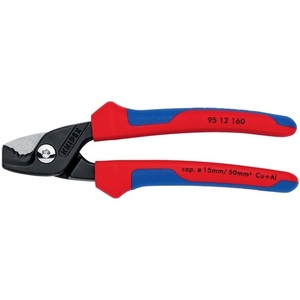 Cisailles à câbles KNIPEX 160 mm avec poignées multi-composants pour la gestion des câbles et les accessoires - Product Image 4