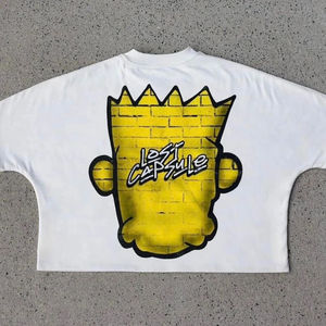 เสื้อยืด2025ครอปคุณภาพระดับพรีเมียมสำหรับผู้ใหญ่ผ้าฝ้าย100% 220 GSM เสื้อพิมพ์ลายผ้านอนย่นสกรีน3D 220กรัม - Product Image 2