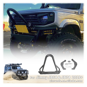 Pare-chocs avant en U pour <span class=keywords><strong>Suzuki</strong></span> <span class=keywords><strong>Jimny</strong></span> JB64 JB74 2024 2023 <span class=keywords><strong>2022</strong></span> 2021 2020 Accessoires <span class=keywords><strong>Jimny</strong></span> Pare-chocs avant en acier noir - Product Image 1